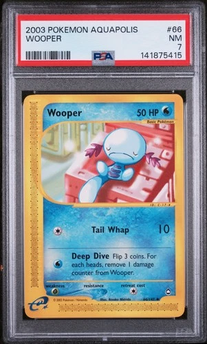 2003 POKEMON AQUAPOLIS #66 WOOPER PSA 7