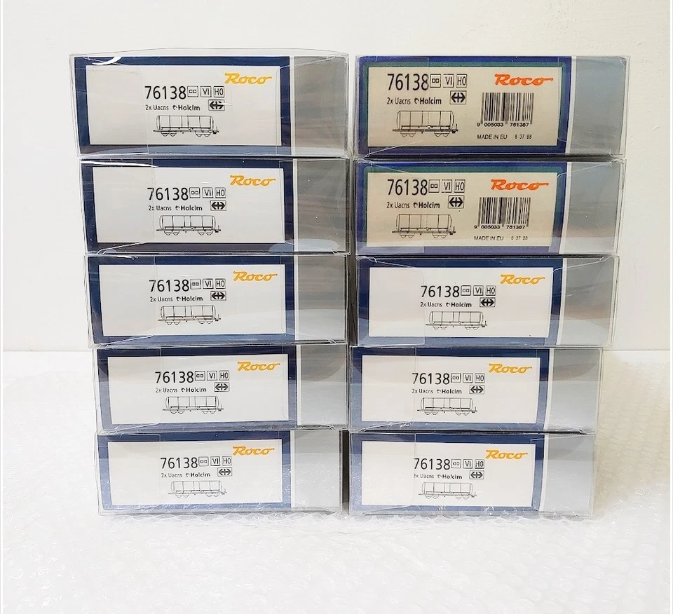 ROCO HO 76138 x10 Silo Freight Car Silowagen 2 Car Set, Wascosa/Holcim - Image 2 of 3