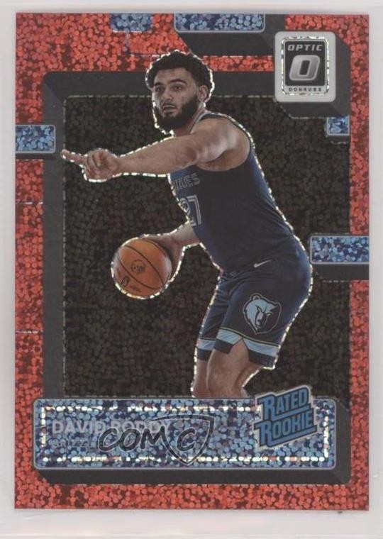 2022 Panini Donruss Optic Rated Rookie Red Sparkle Prizm David Roddy #225 02v3