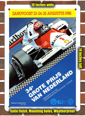 Metal Sign - 1985 Zandvoort Racing Program - 10x14 inches