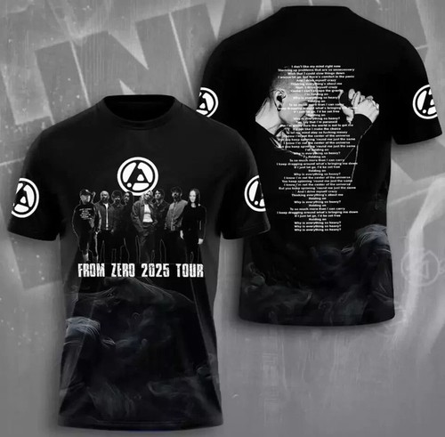 Linkin Park From Zero 2025 Tour 3D T-Shirt, Unisex alle Größen, Geschenk für Fans