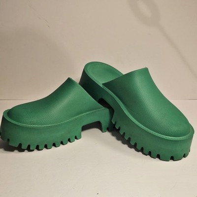 CAMPER フラットシューズ 39 オリーブグリーン Jeffrey Campbell Clogge Platform Mule Clogs Womens Sz 10 Green