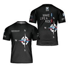 *Custom Name* BMW Motorrad Tyco Black Logo 3D Shirt Size  S-5XL