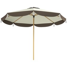 Cream White 9FT Patio Umbrella, UPF 50 , Polyester Canopy, 8 Steel Ribs, Vented