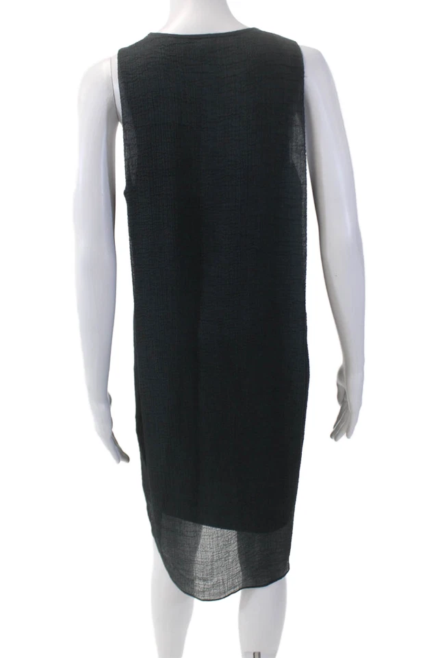 Vestido asimétrico verde talla mediana Helmut Lang para mujer sin mangas cuello en V Foto 3 de 4