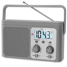 AM FM Radio Portable - Shortwave Radio Battery Powered or Plug in Wall for Ho...