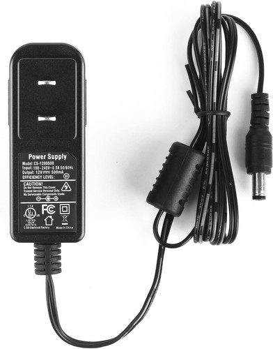 Security-01 AC 100-240V to DC 12V 0.5A/500mA Power Supply 1-Pack, Black - Picture 4 of 9