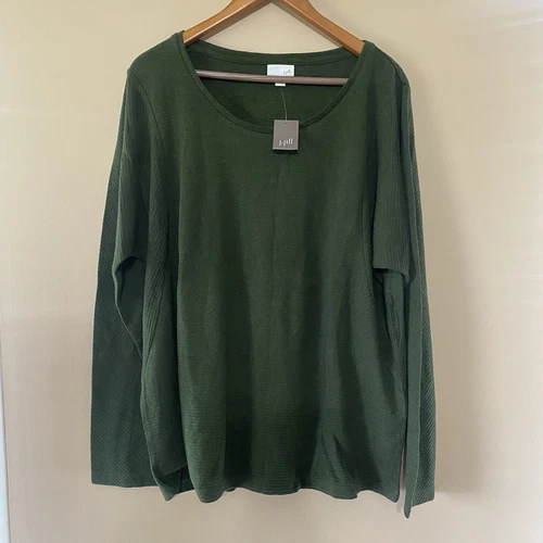 J. Jill Women’s Green Long Sleeve Sweater- Round Neck- Size XL- NWT