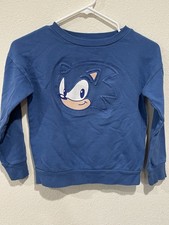 Sonic the Hedgehog Size Youth Medium Sweatshirt In Blue With Raised Sonic Logo