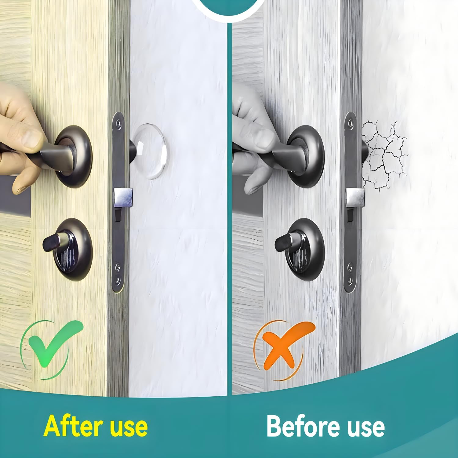 Silicone Door Wall Protectors Self Adhesive Bumper Guards Stopper Pads 6 Pack