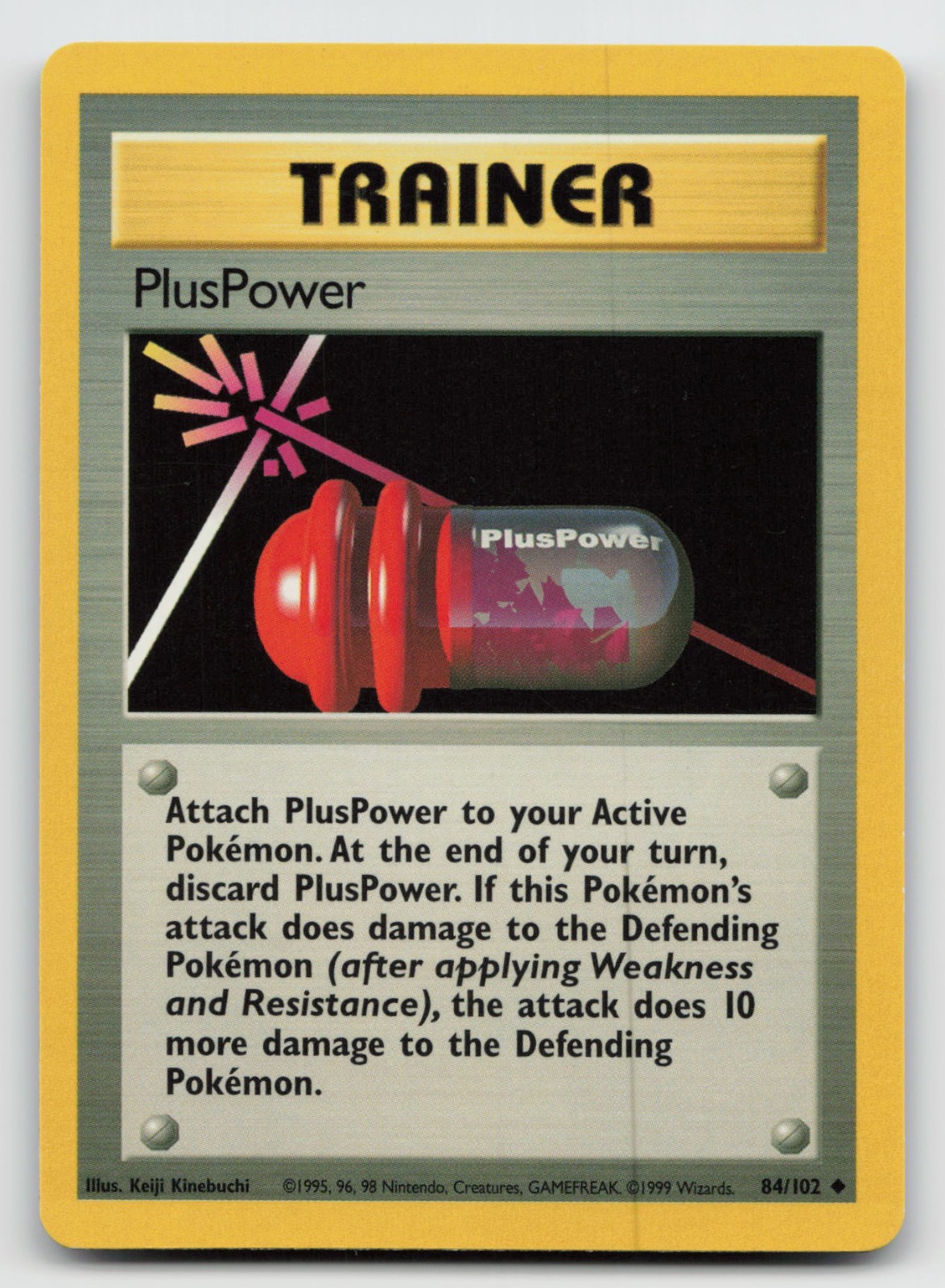Pluspower 84/102 Base Set Regular Rare 1999 WOTC Pokemon TCG LP