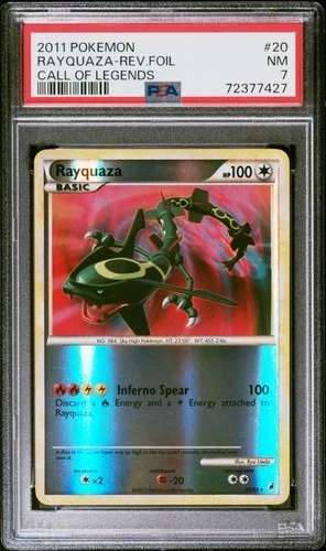 Rayquaza-Rev.Foil Pokemon Call Of Legends 20 NM PSA 7