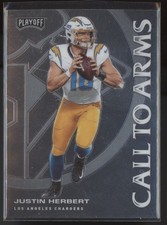 2020 Justin Herbert Panini Playoff Call to Arms    RC     #CA-19 (21C1364)