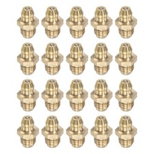 Brass Straight Hydraulic Grease Fitting Accessories M8 x 1.25mm Thread 20Pcs 