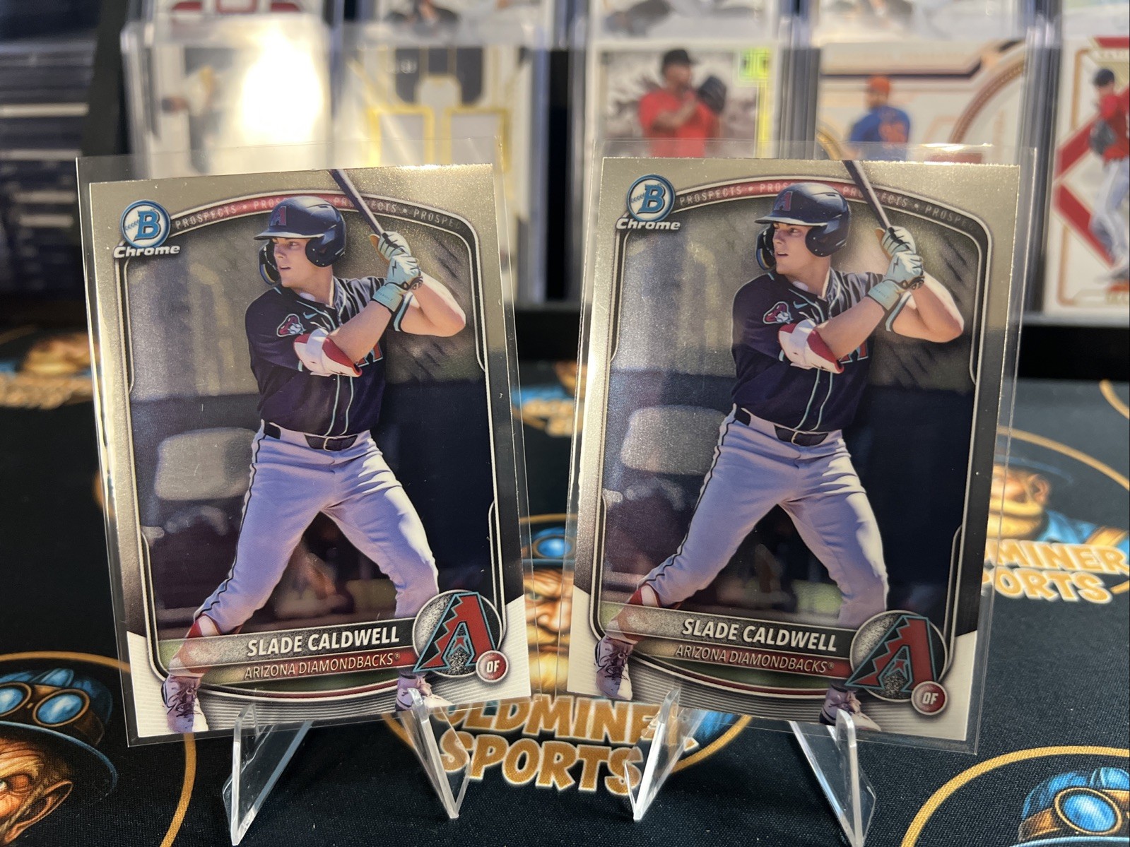 2025 Bowman Chrome Draft Slade Caldwell BDC-152 2 Card Lot Dbacks