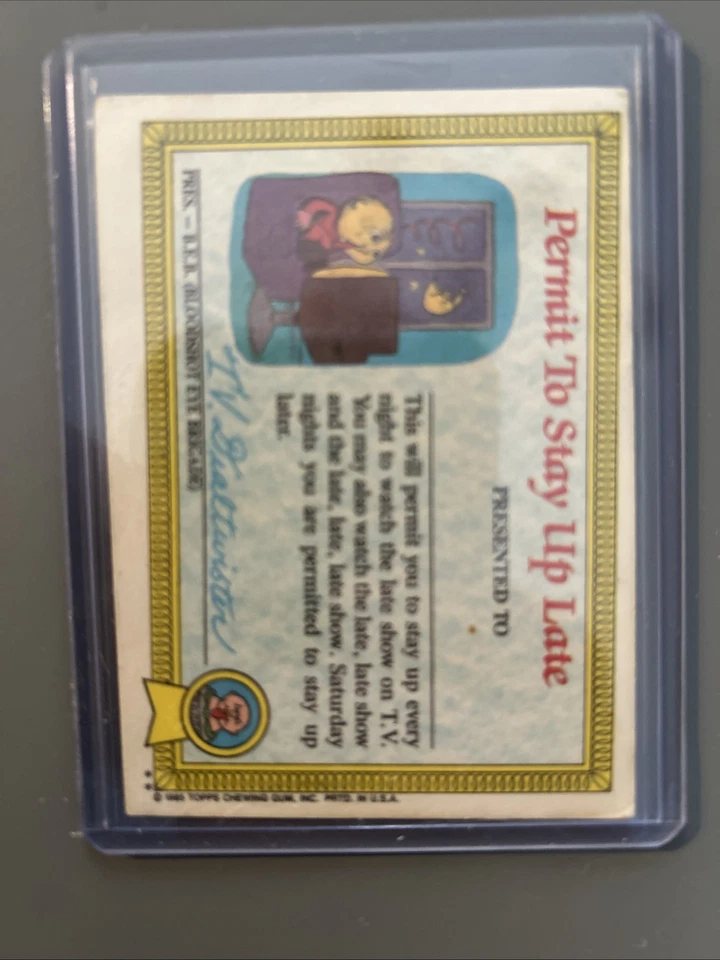 1985 Topps Garbage Pail Kids 1st Series 1 Card #1b Evil Eddie Matte - Image 4 of 4