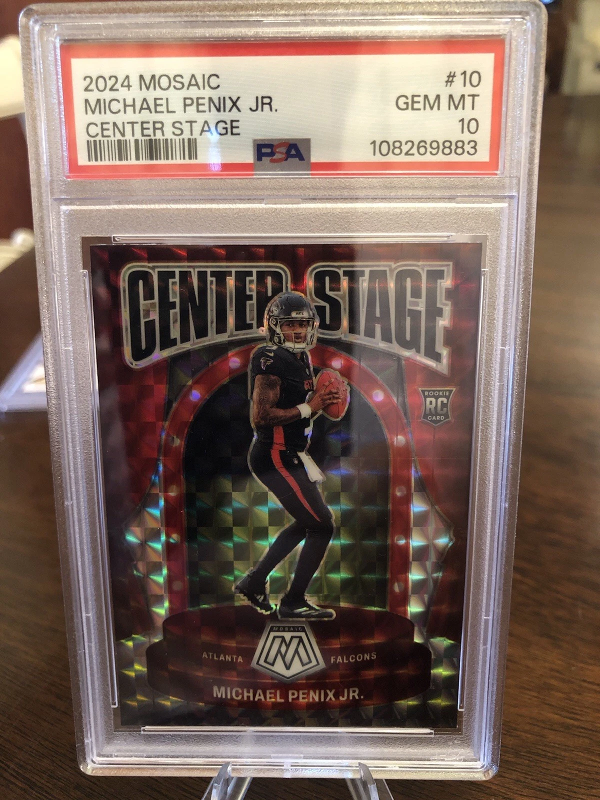 Michael Penix Panini Mosaic Center Stage #10 Base