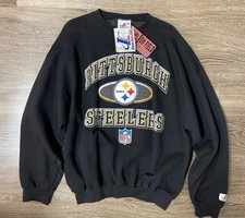 Vintage Pittsburgh Steelers NFL Logo Athletic Crewneck Sweatshirt Size Large