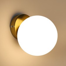 Wandleuchte Innen Wandlampe Badezimmer Schlafzimmer Wohnzimmer Lamp Kugel Golden