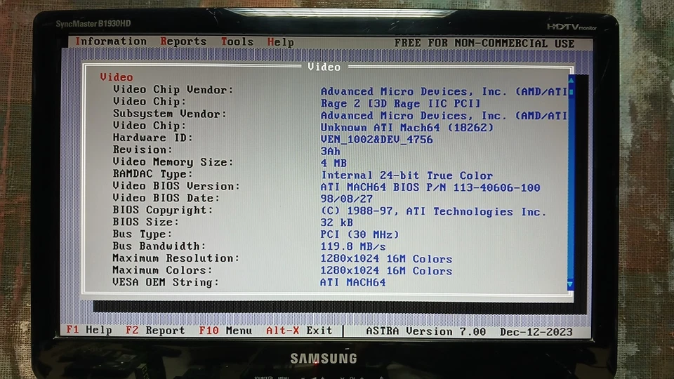 VGA ATI 3D Rage IIC / 2C PCI Graphics Card (109-40600-10), Tested & Works GREAT - Image 4 of 4