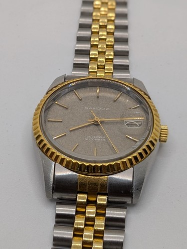 Vintage Sandoz men's automatic watch 25Jewels ETA 2836 Swiss Made 1980s - Picture 9 of 13