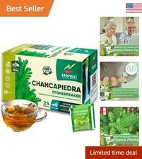 Hanan Organic Chanca Piedra Tea - 1000mg Per Teabag, 25 Count for Well-being