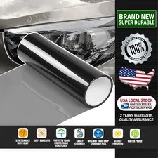 Self Adhesive Vehicle Headlight Taillight Tint Film Changing Wrap Light Black