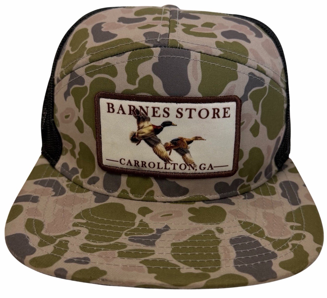 Mallard Patch 7 Panel Flat Brim Trucker Snapback … - image 1