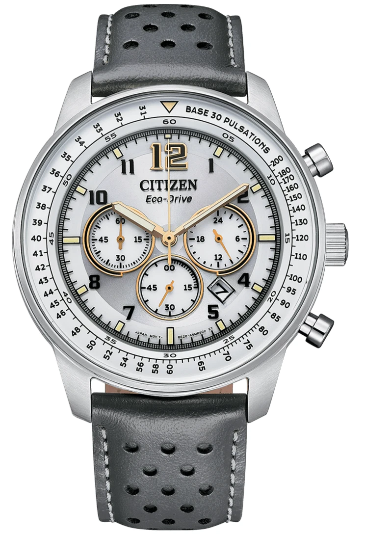 Breguet — NEW CITIZEN ECO DRIVE MANS SPORT DRESS CHRONOGRAPH LEATHER 44MM WATCH CA4500-24H