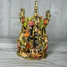RARE Kirks Folly Fairies Bunny Candle Holder Stand  Fairyland Fantasy Magical