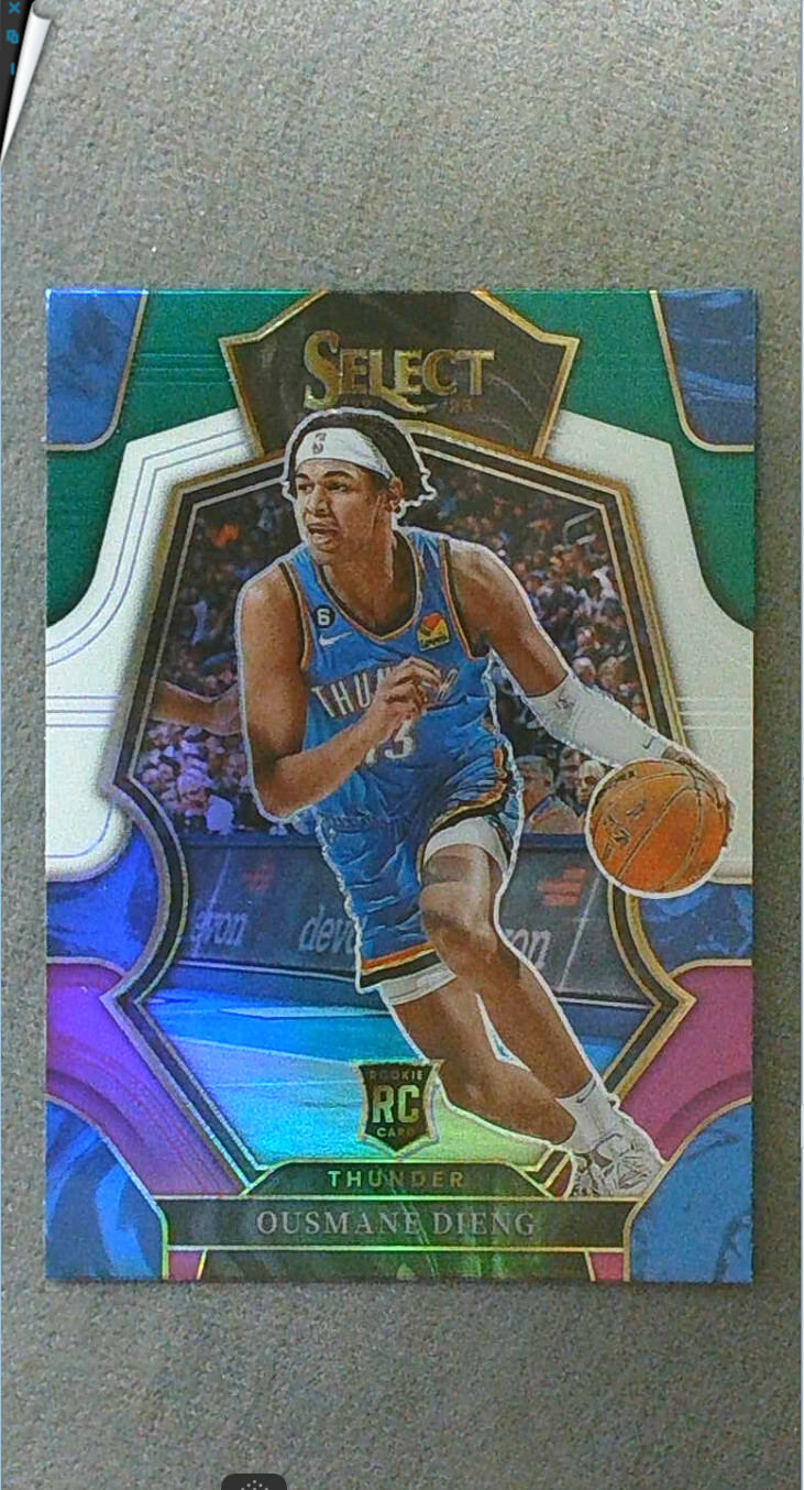 2022-23 Select Green White Purple Prizm #190 Ousmane Dieng RC Thunder