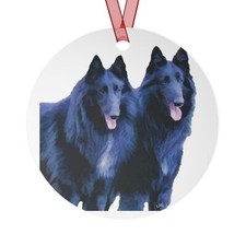 Belgian Shepherds - Metal Ornaments