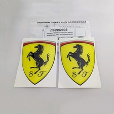 Ferrari Resin Coated Vinyl Shield Sticker Decal Oem Set 95992903