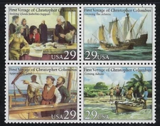 USA - MNH Block of 4 Voyage of Columbus.............#2620 - 2623