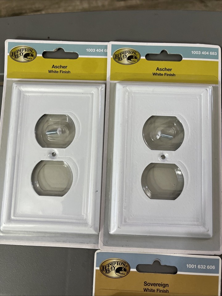 Lot Of 6 New Hampton Bay Declan Ascher White Wall Plate Light eBay