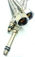 Monobloc Tap Tail Flexi Hose M8 X 1/2" Female End - For Sink/Basin (1 Pair)