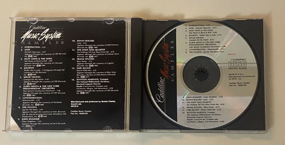 Cadillac Music System Sampler CD - Image 2 of 3