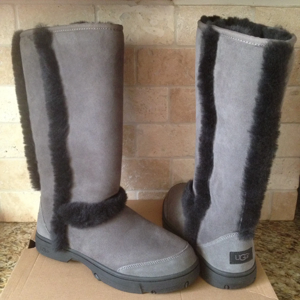 Tall grey uggs on deals sale