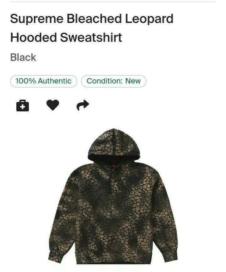 supreme Bleached Leopard Hooded m