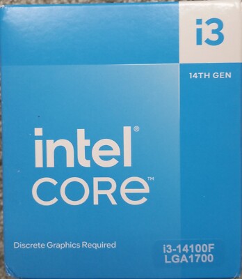 Intel Core i3-14100F Desktop Processor - 4 Cores And 8 Threads - 64-bit