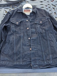 big w black denim jacket