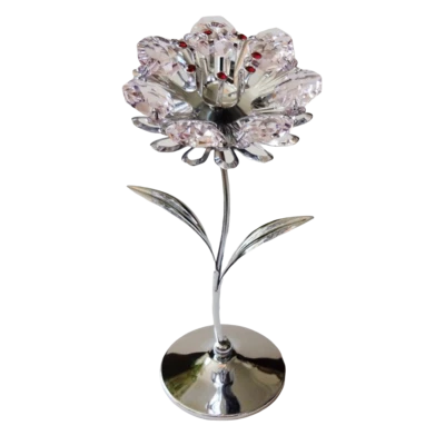 Crystocraft Flower Crystal Ornament With Swarovski Elements Gift Boxed Pink