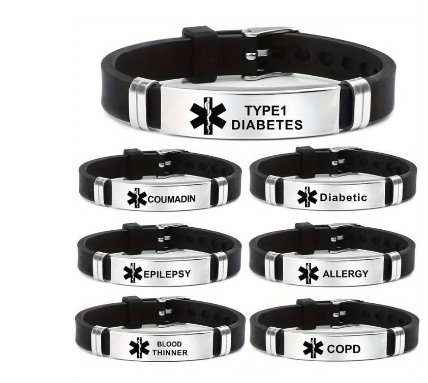 SOS Notfall Armband  für Diabetes/Epilepsie/Alzheimer/Asthma - Bild 2 von 4