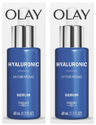 Lot of 2 OLAY Hyaluronic Serum - 1.3 FL OZ (40mL) - Brand New!