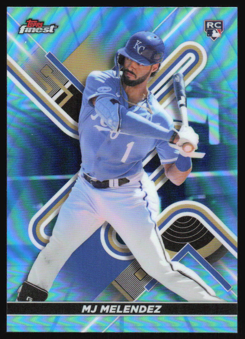 2022 Finest MJ Melendez #57 Blue Aqua Vapor Refractor #'d /250 RC Royals