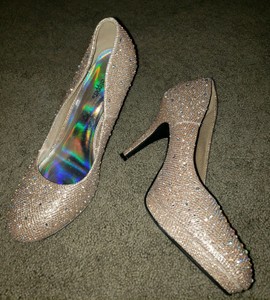 silver slipper heels