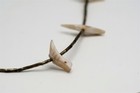 NAI Heishi Bead Fetish Necklace Single Strand 925 Sterling Silver White Birds — photo 3