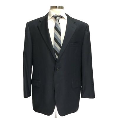 Hickey Freeman 44R Loro Piana Tasmanian Super 130s Navy Addison Sport Coat