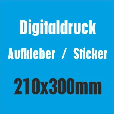 Aufkleber Digitaldruck Sticker Etiketten Folienaufkleber Wunschdruck 210x300mm - Bild 1 von 2