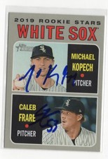 Tarjeta Topps Heritage 2019 firmada por Michael Kopech Frare White Sox ROOKIE STARS #7